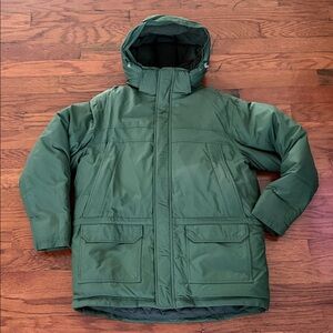 L.L. Bean Men’s Vintage Forest Green Winter Puffer Coat